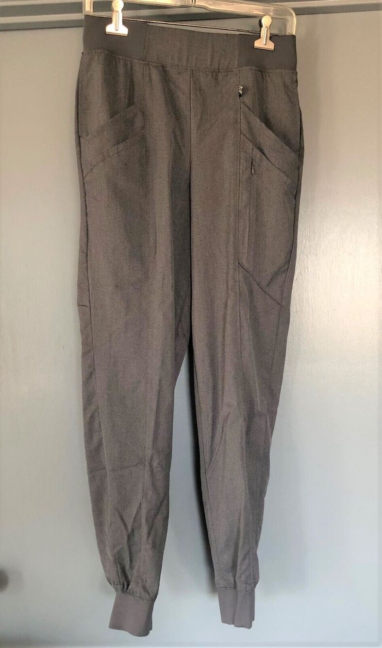 Climate Right By Cuddl Duds Women’s XS Gray Jogger Pants Pull on zip pocket